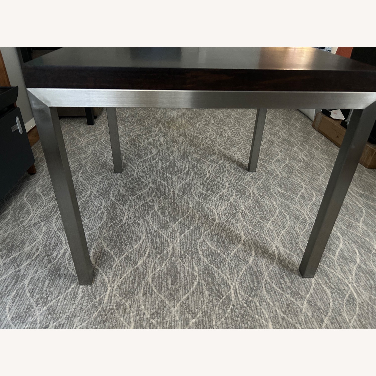 Crate & Barrel Parsons Dark Brown Dining Table - image-2