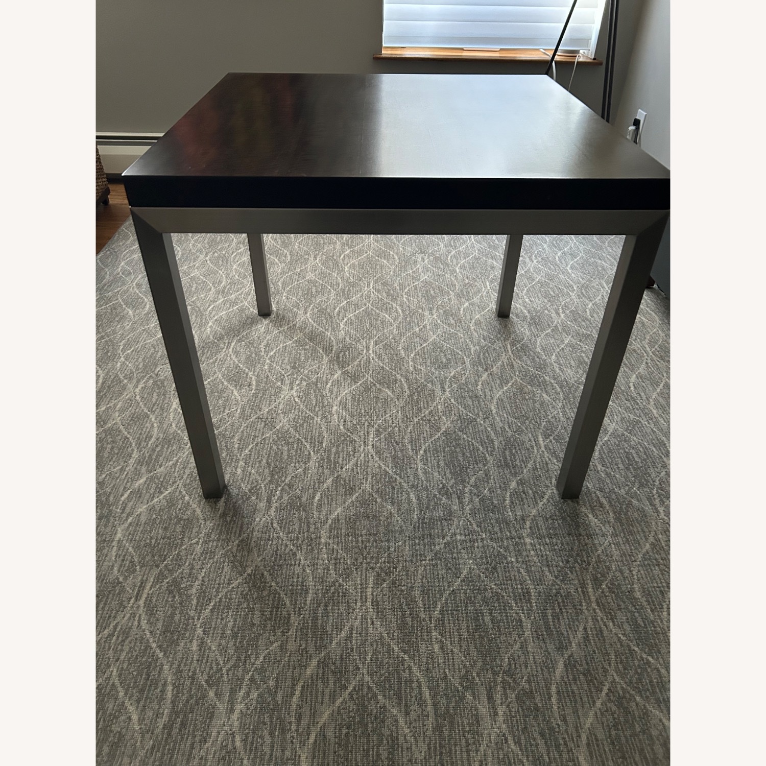 Crate & Barrel Parsons Dark Brown Dining Table - image-1