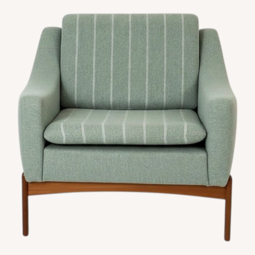 Used Vintage/Antique Blue Fabric Armchair for sale on AptDeco