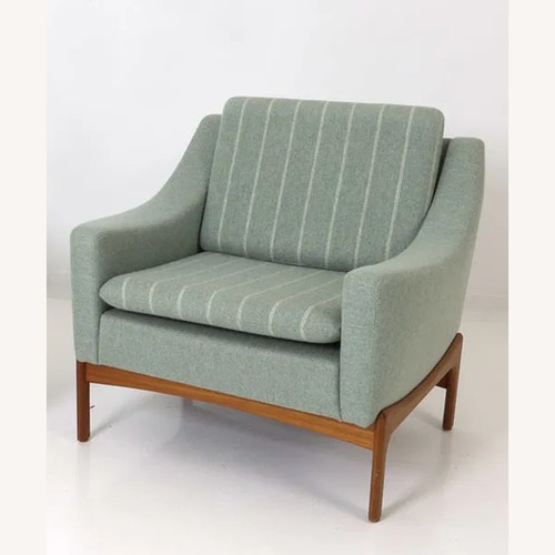 Used Vintage/Antique Blue Fabric Armchair for sale on AptDeco