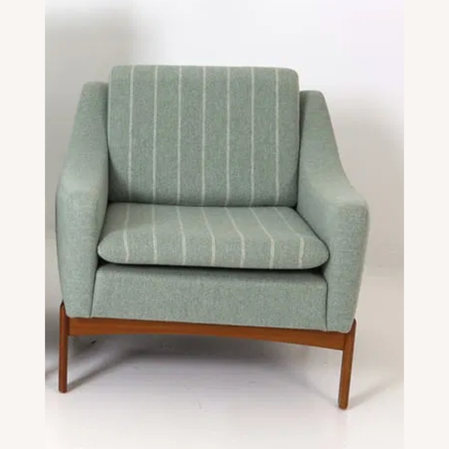 Vintage/Antique Blue Fabric Armchair - image-2