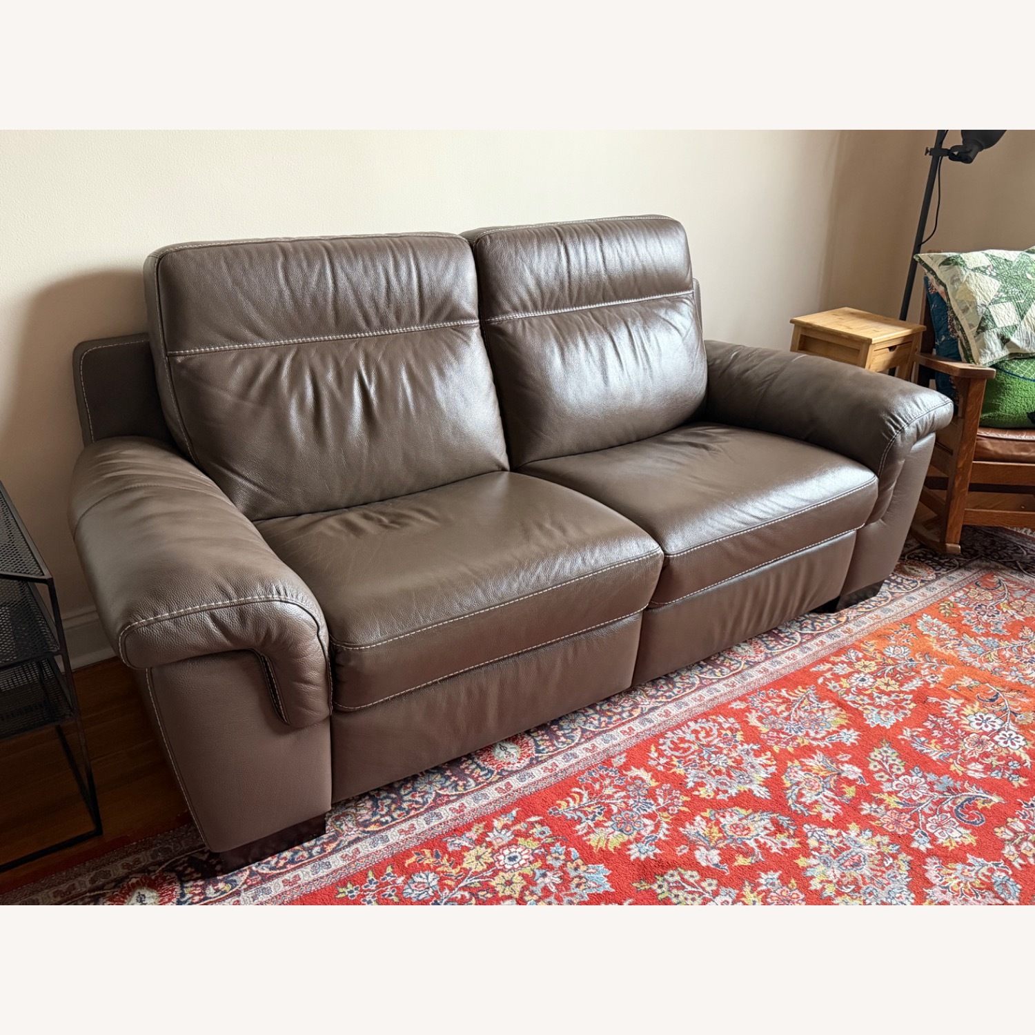 Macy's Julius II Dark Brown Leather 2 Piece Sectional - image-6