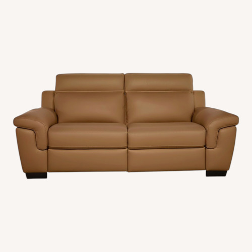 Used Macy's Julius II Dark Brown Leather 2 Piece Sectional for sale on AptDeco