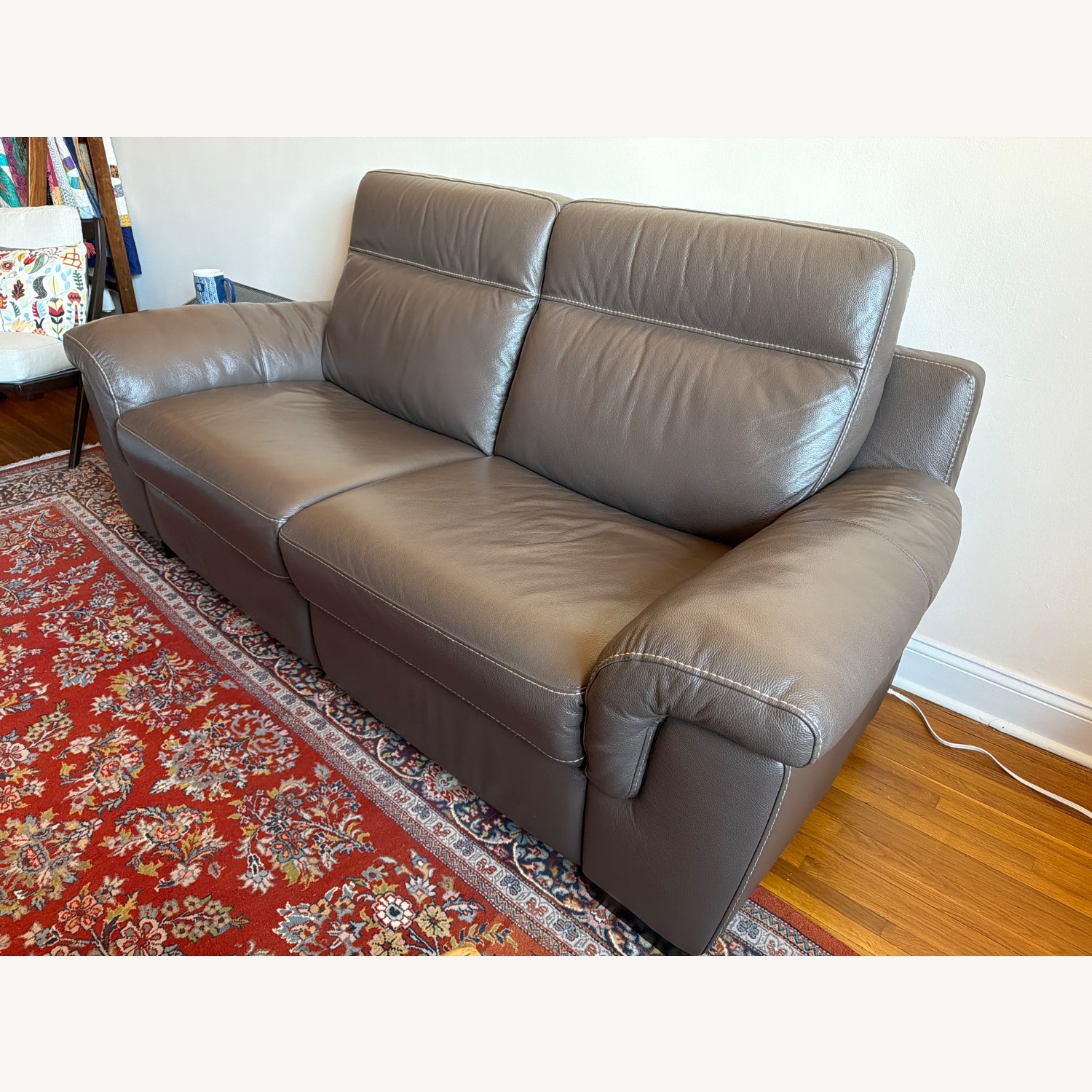 Macy's Julius II Dark Brown Leather 2 Piece Sectional - image-5