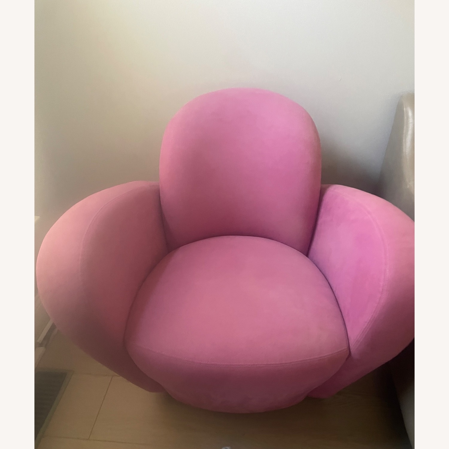 Vintage/Antique Pink Velvet Accent Chairs - image-3