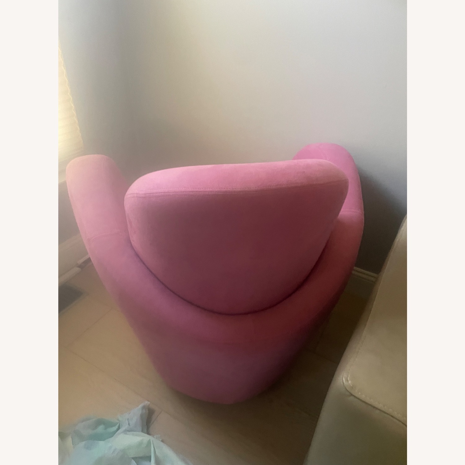 Vintage/Antique Pink Velvet Accent Chairs - image-2