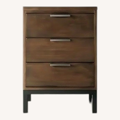 Used Arhaus Palmer Matching Nightstands (Gray/Brown) for sale on AptDeco