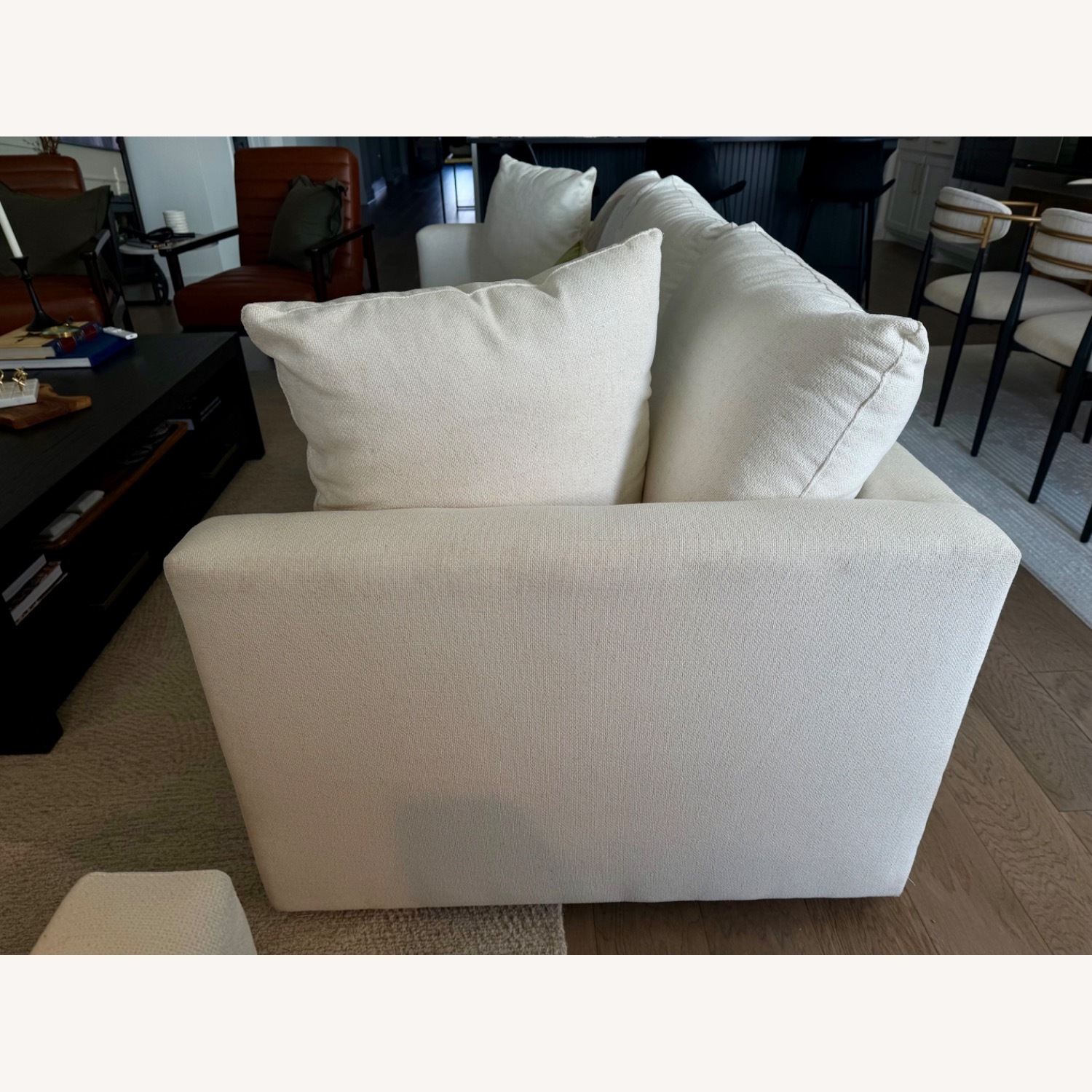 Crate & Barrel Gather Bench White Fabric 3+ 2 Seater Sofas - image-4
