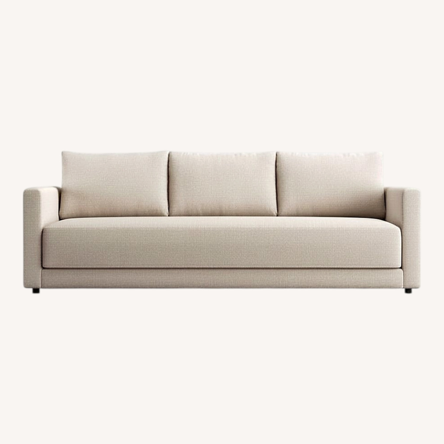 Crate & Barrel Gather Bench White Fabric 3+ 2 Seater Sofas - image-0