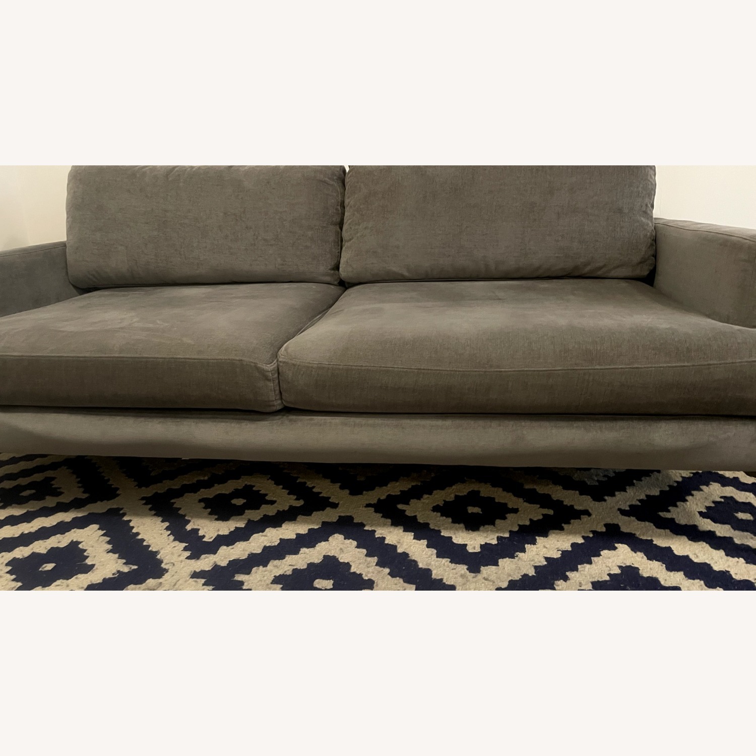 West Elm Andes Gray Performance Velvet Sofa - image-3