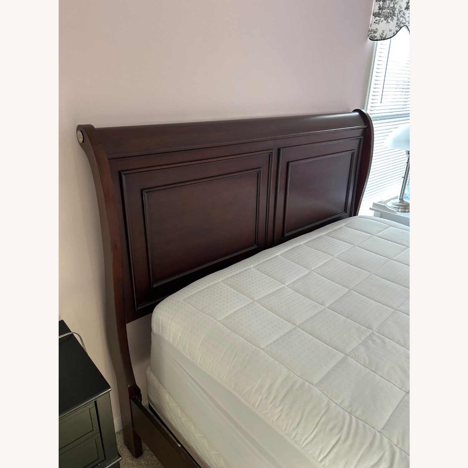 Bob's Discount Furniture Dark Cherry Queen Bed - image-7