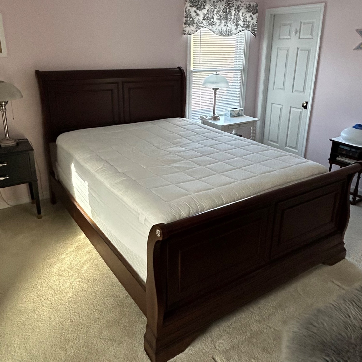 Bob's Discount Furniture Dark Cherry Queen Bed - image-1