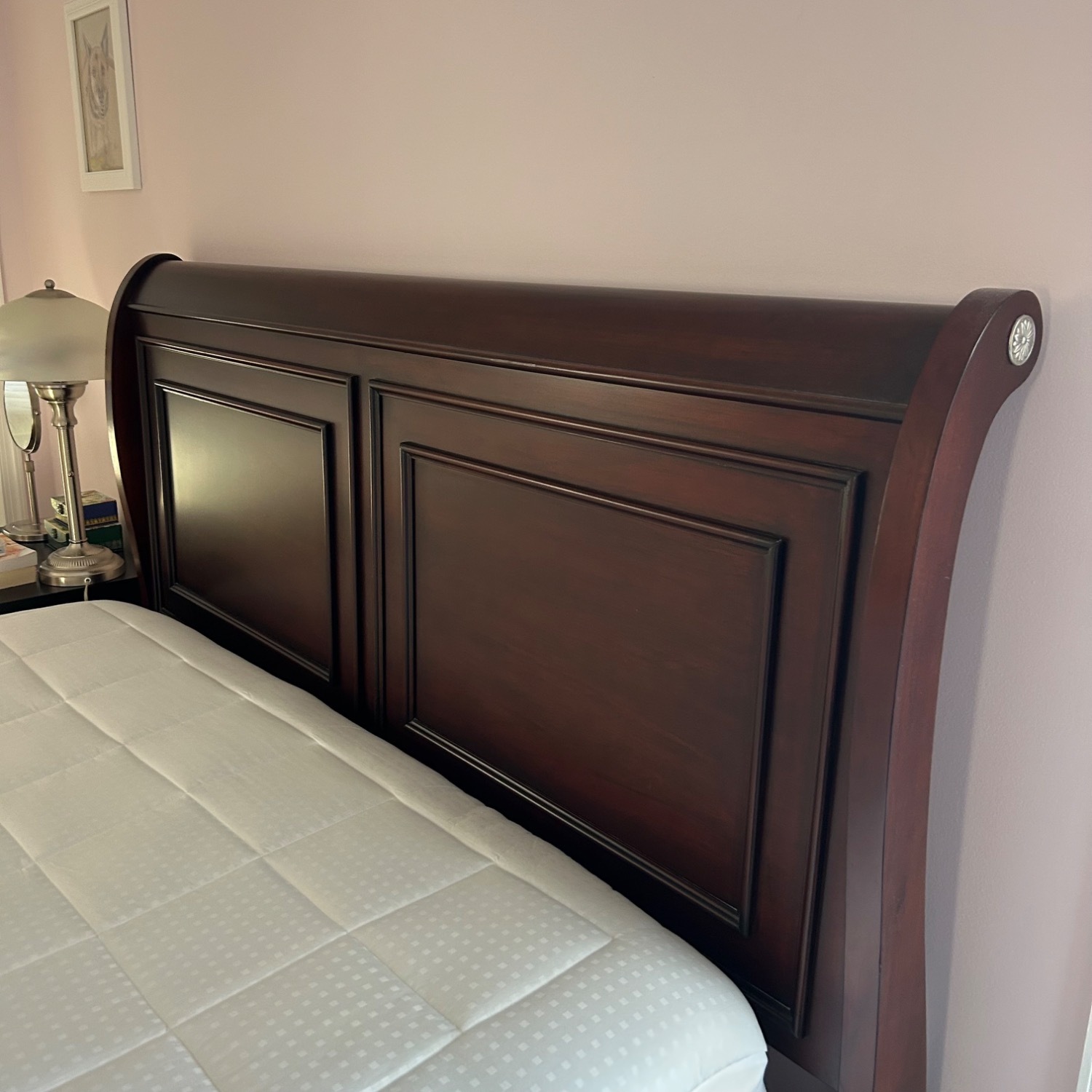 Bob's Discount Furniture Dark Cherry Queen Bed - image-3