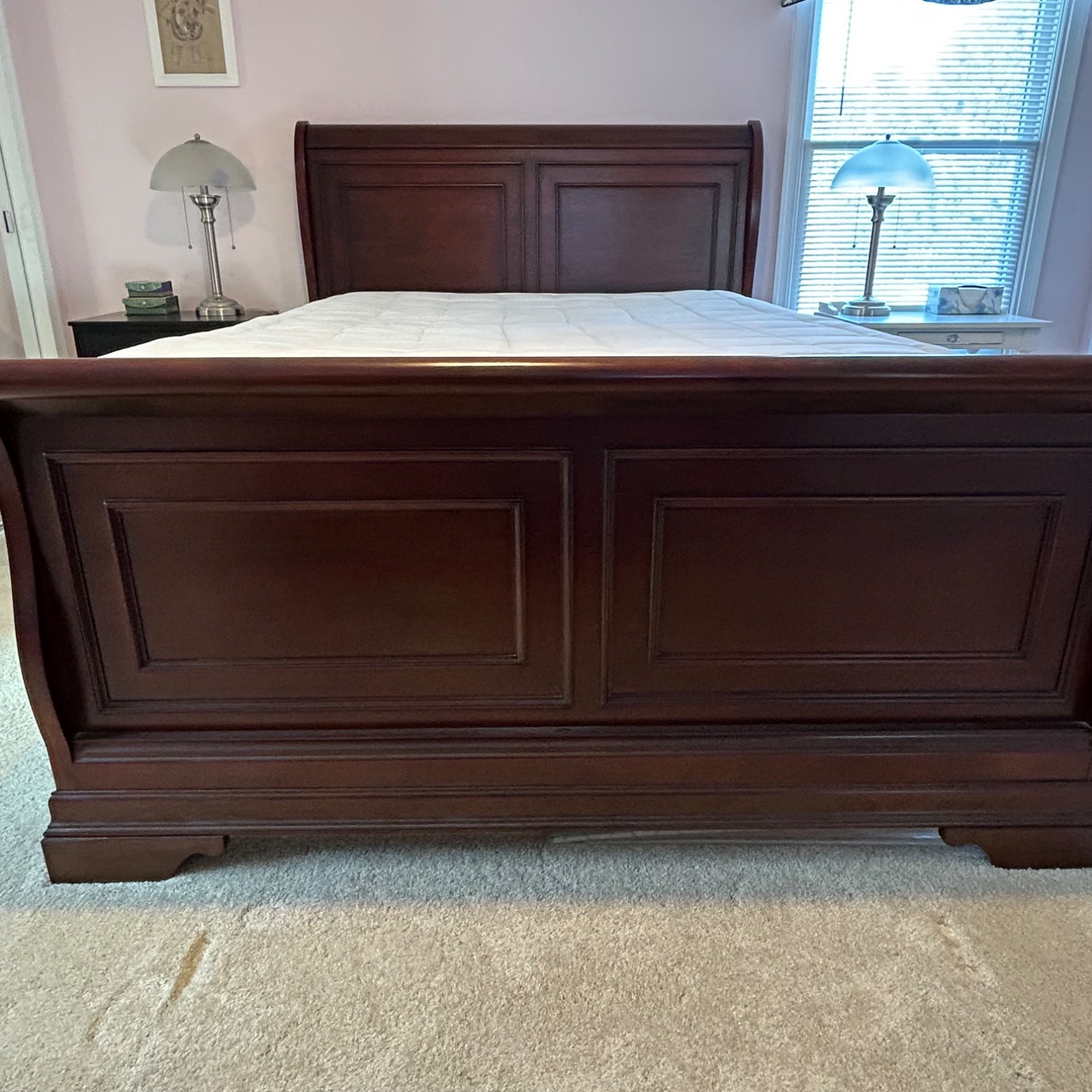 Bob's Discount Furniture Dark Cherry Queen Bed - image-2