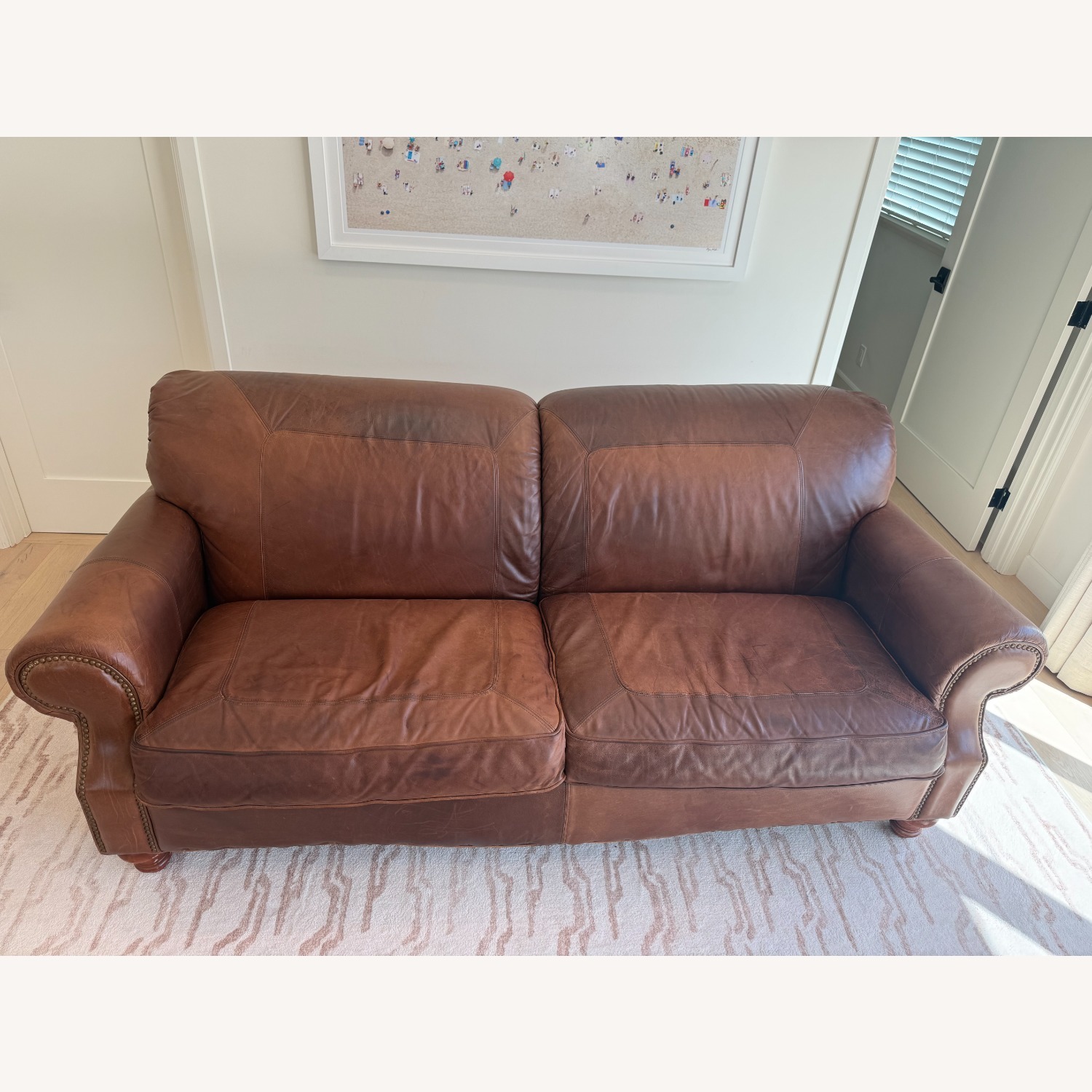 La-Z-Boy American Home Dark Brown Leather 2 Seater Sofa - image-4