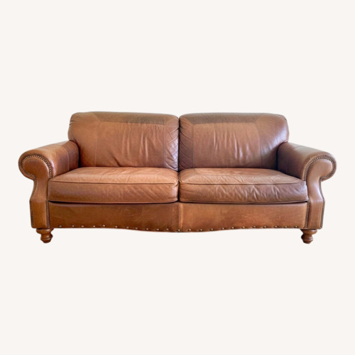 Used La-Z-Boy American Home Dark Brown Leather 2 Seater Sofa for sale on AptDeco