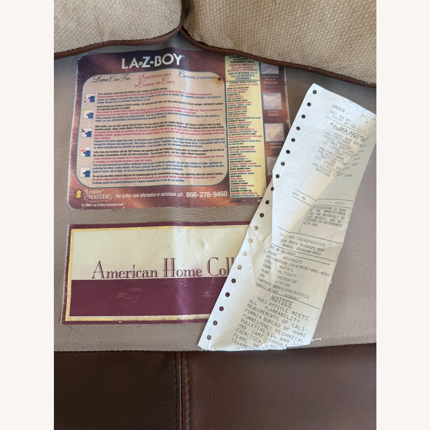 La-Z-Boy American Home Dark Brown Leather 2 Seater Sofa - image-6