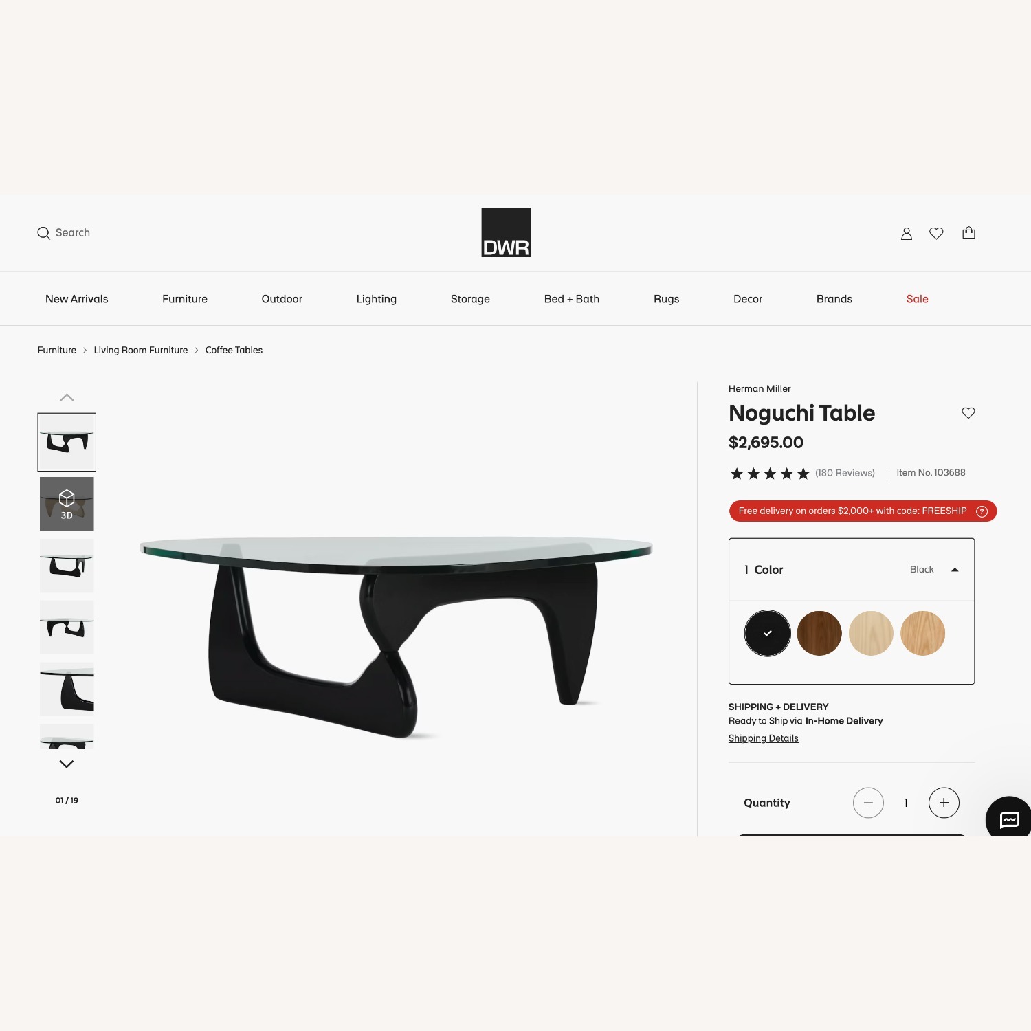 Isamu Noguchi Black Glass Coffee Table - image-7