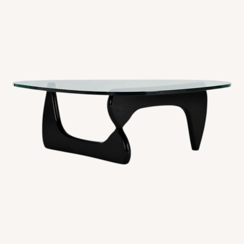 Used Isamu Noguchi Black Glass Coffee Table for sale on AptDeco