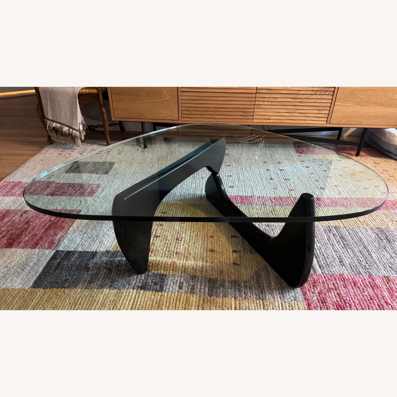 Isamu Noguchi Black Glass Coffee Table - image-2