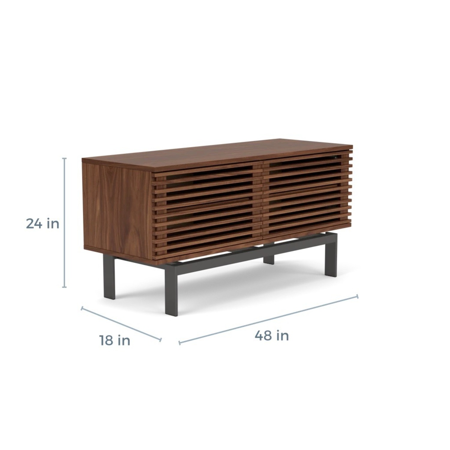 Room & Board Coles Walnut Slat Media Cabinet - image-3