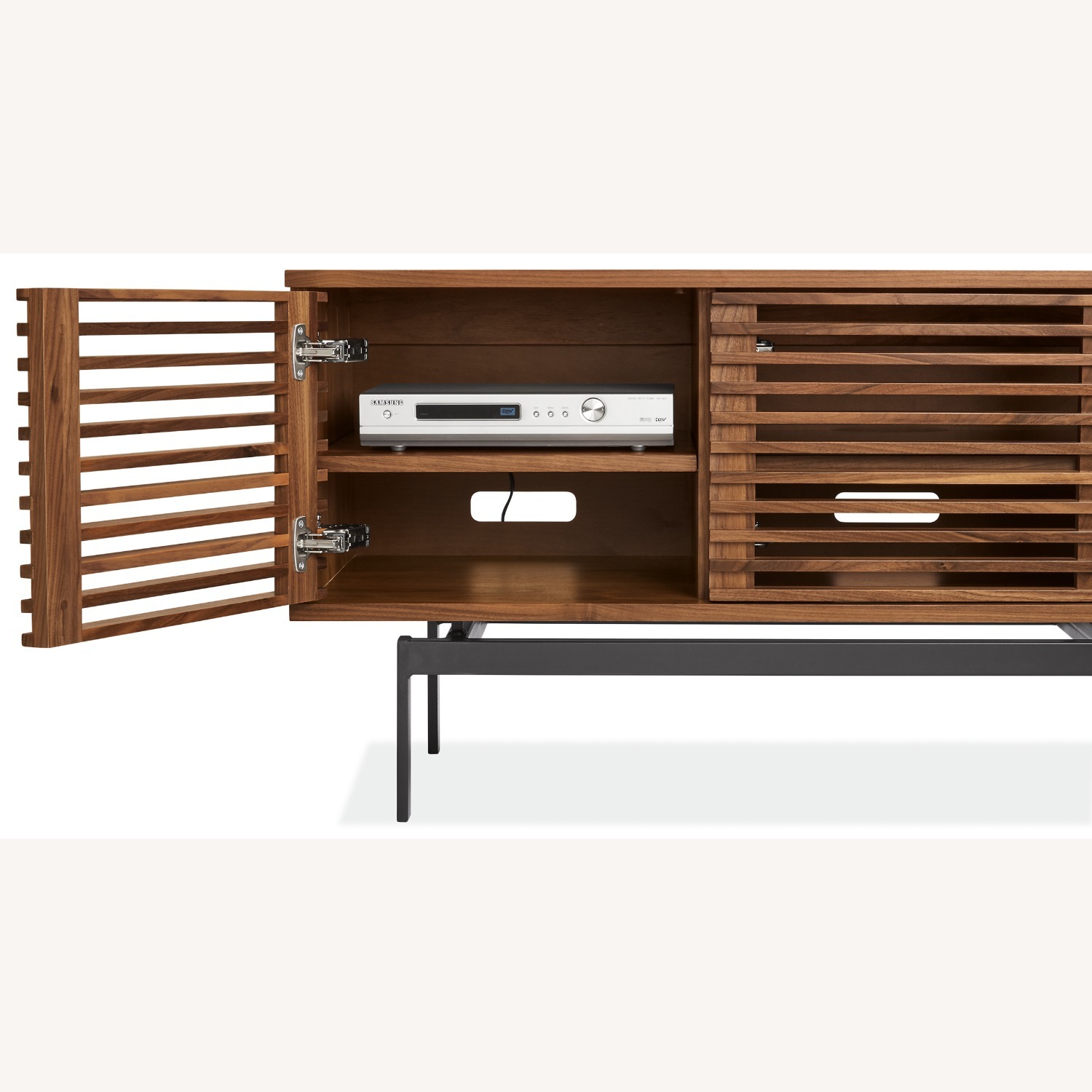 Room & Board Coles Walnut Slat Media Cabinet - image-5