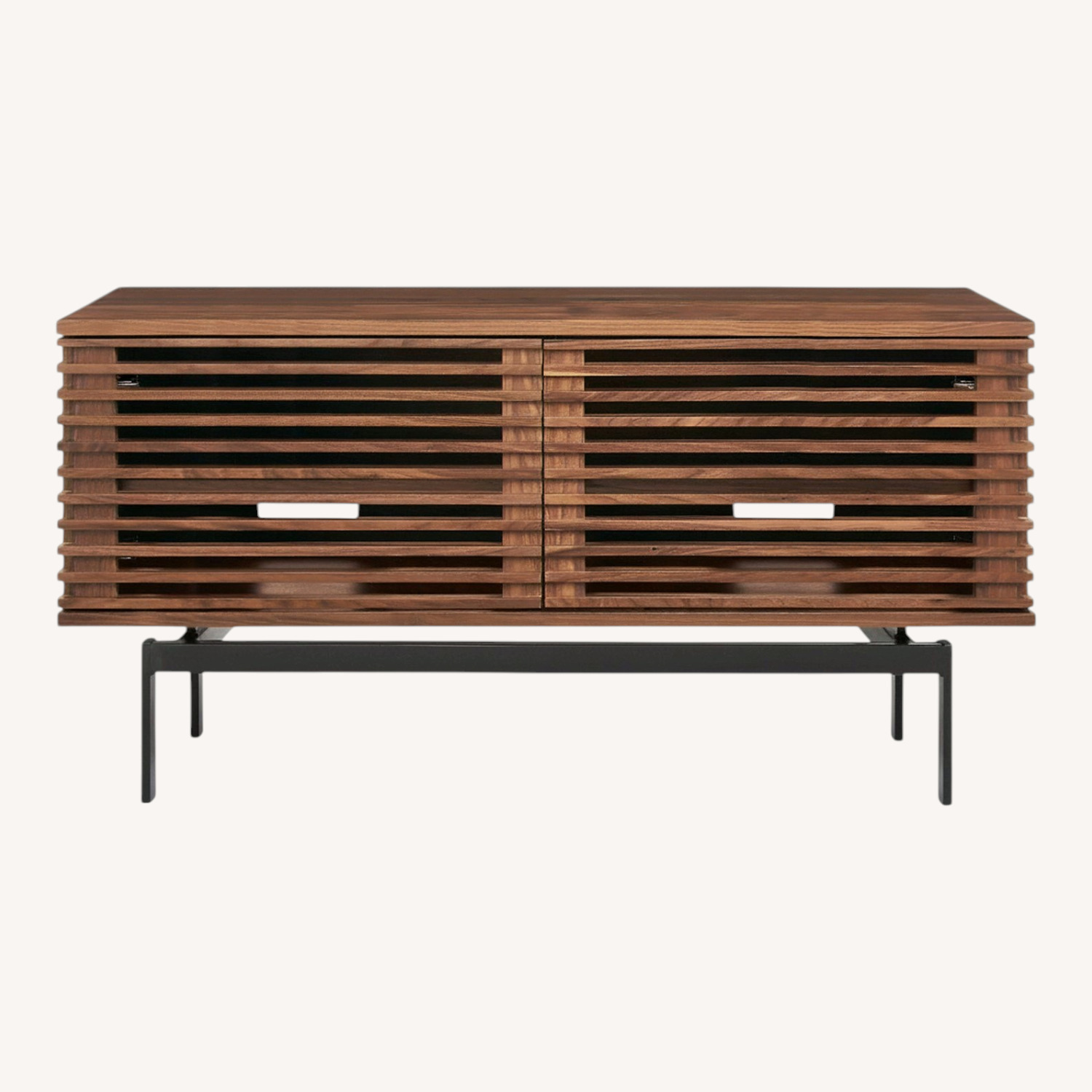 Room & Board Coles Walnut Slat Media Cabinet - image-0