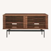 Room & Board Coles Walnut Slat Media Cabinet