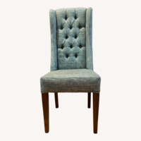Teal Blue Fabric Dining Chairs