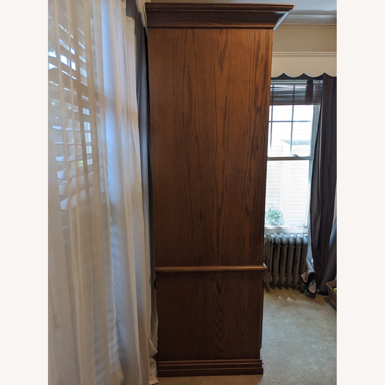 Dark Brown Wood Armoire - image-3