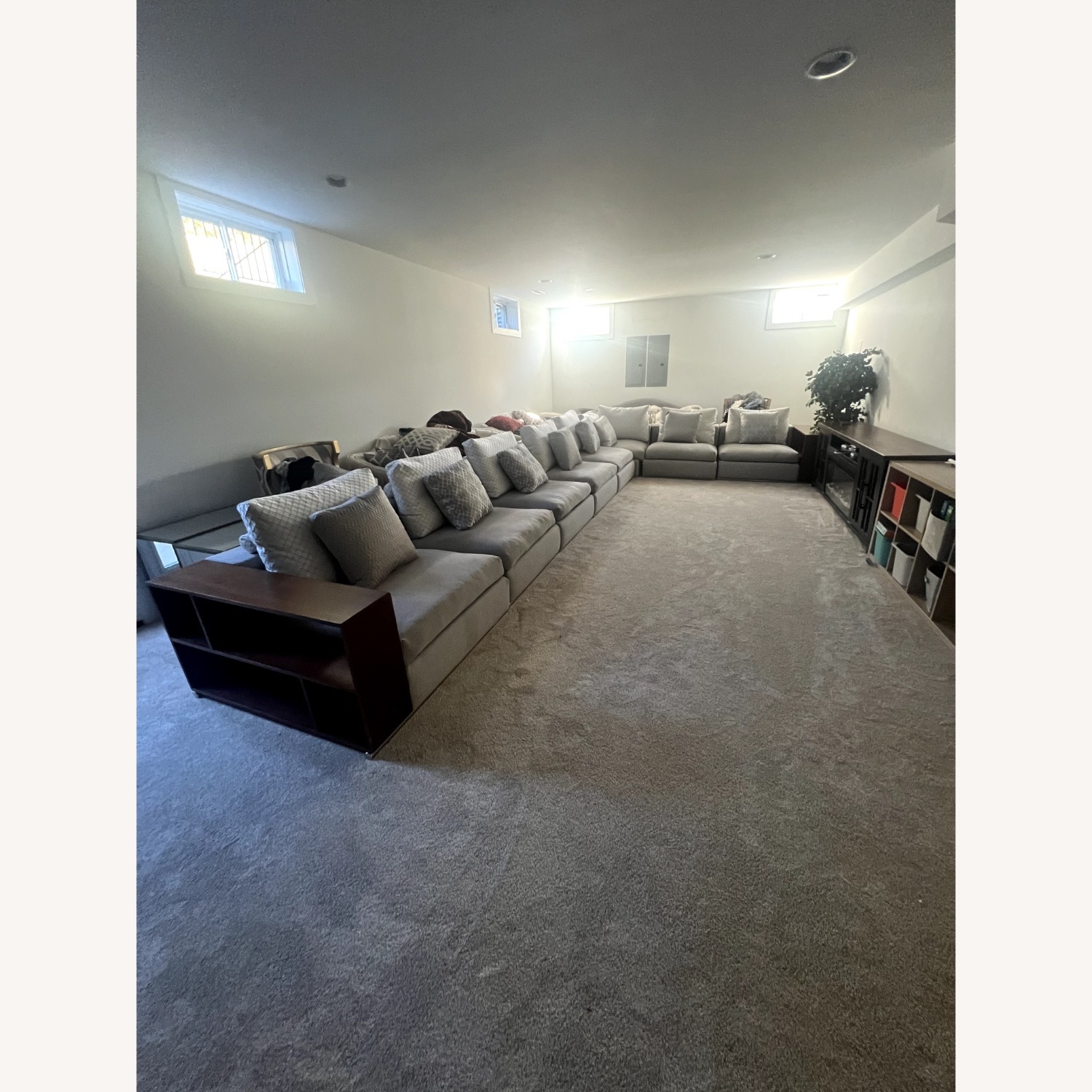 Crate & Barrel Light Gray 3+ Piece Sectional - image-2