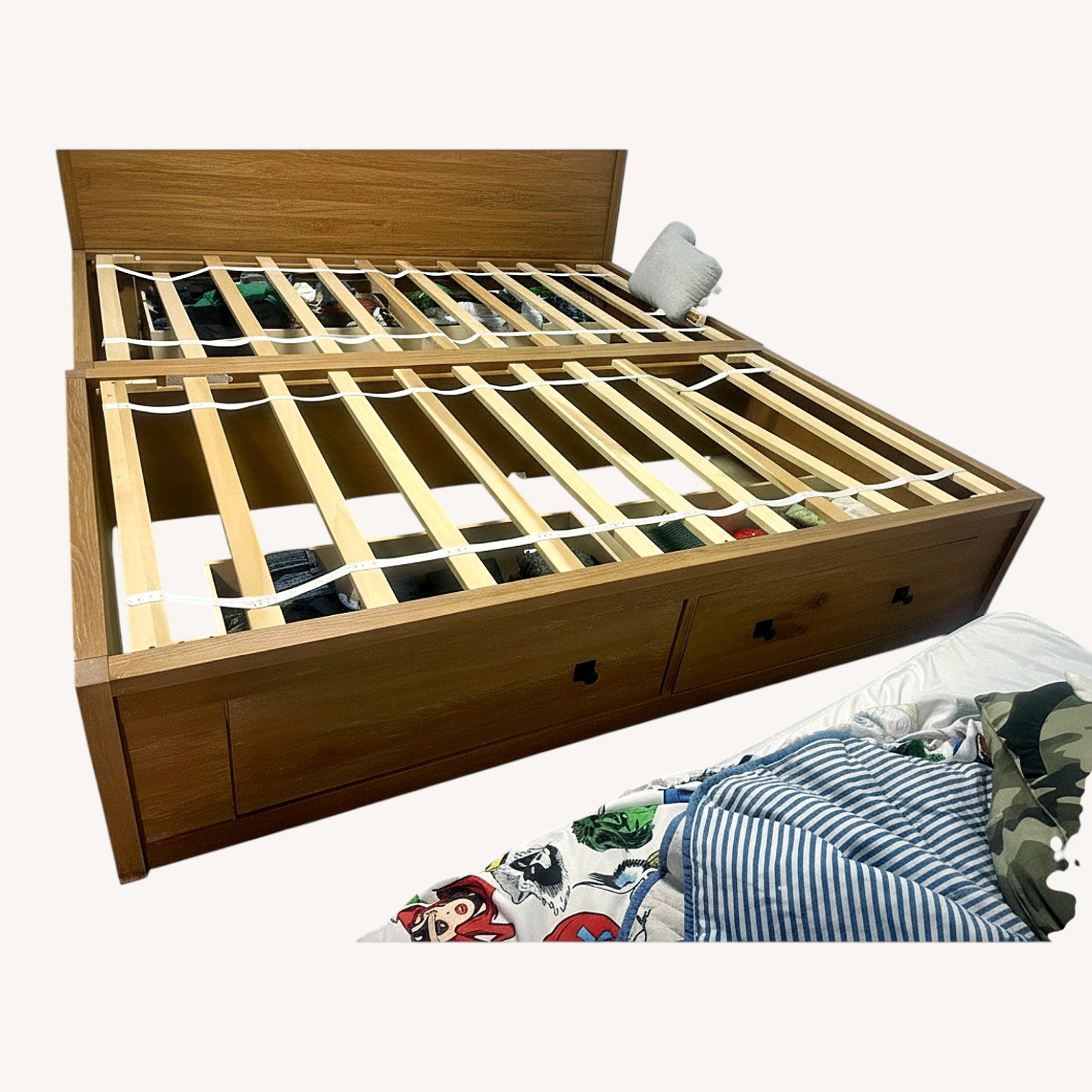 Pottery Barn Kids Charlie Natural Wood Twin Bed - image-4