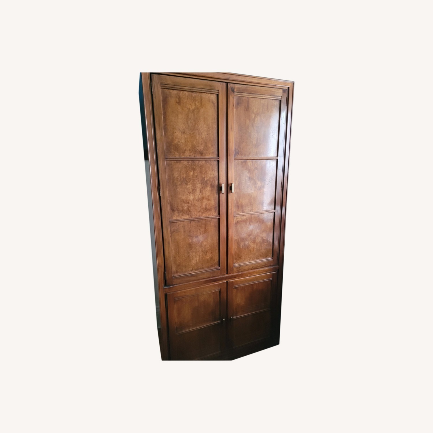 Dark Brown Wood Armoire - image-1