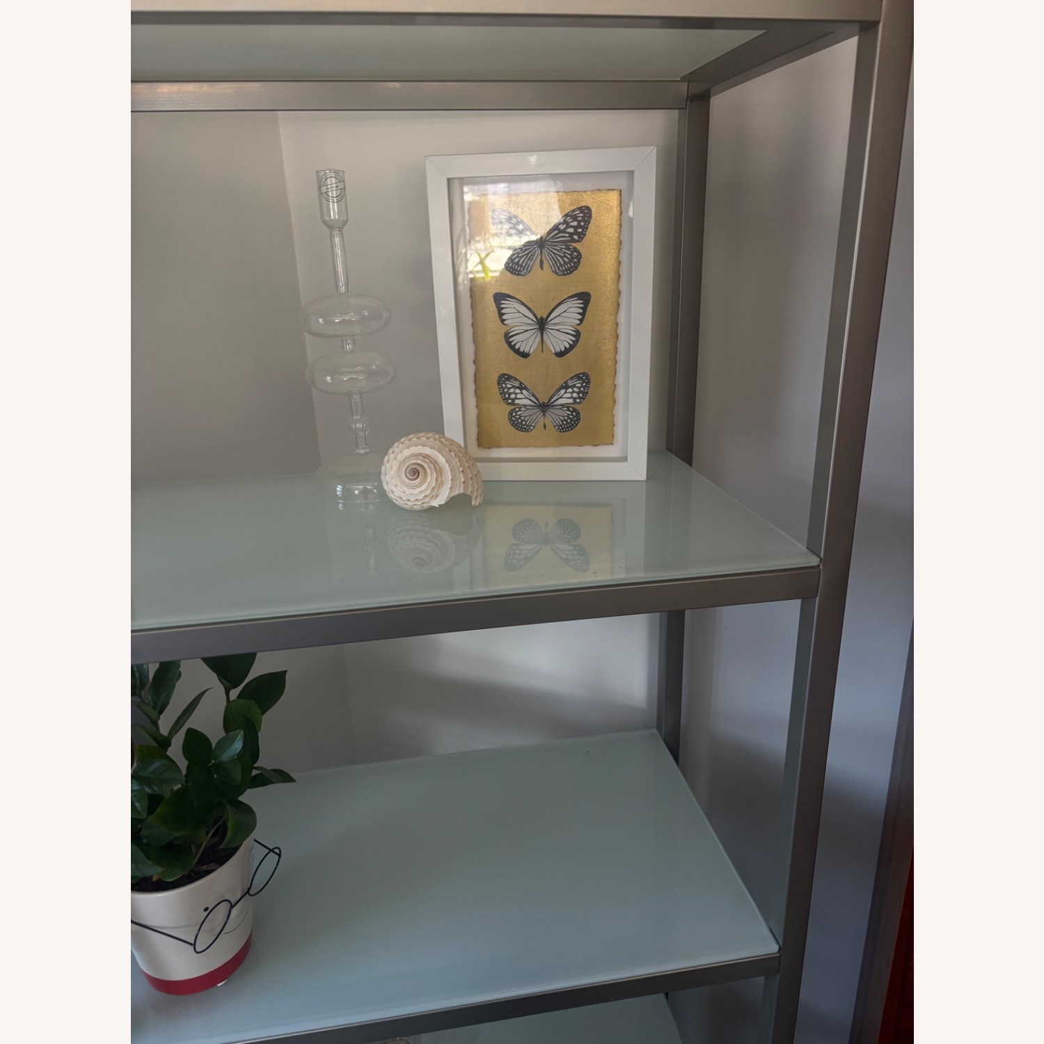  Room And Board Parson Silver Metal Bookcase - image-2