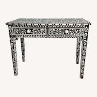 Arhaus Inlaid Bone Small Desk or Console