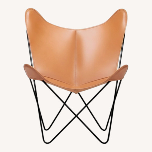 Used Crate & Barrel Belgrano Butterfly Leather Chairs for sale on AptDeco