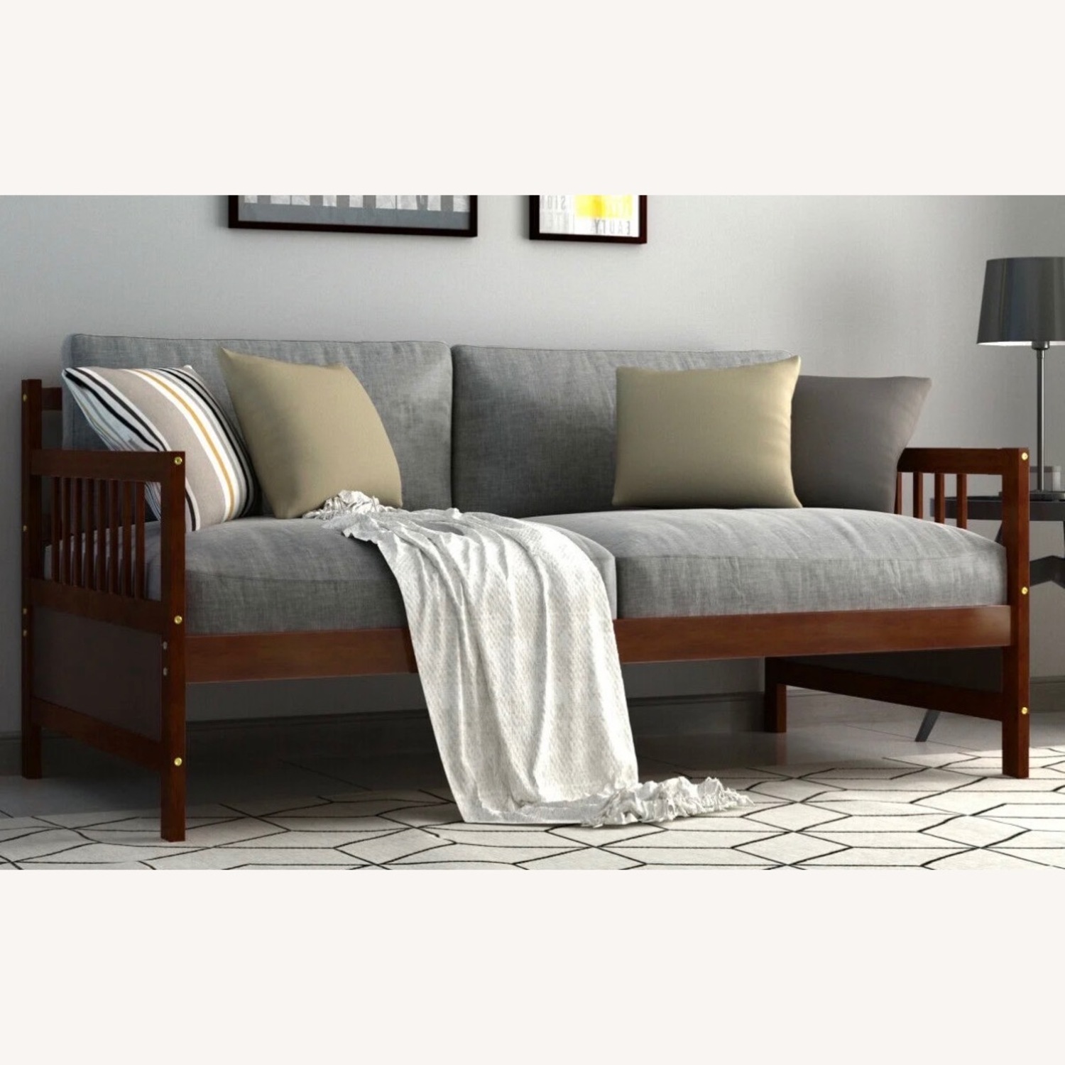 Walmart Dark Brown Wood Daybed - image-2