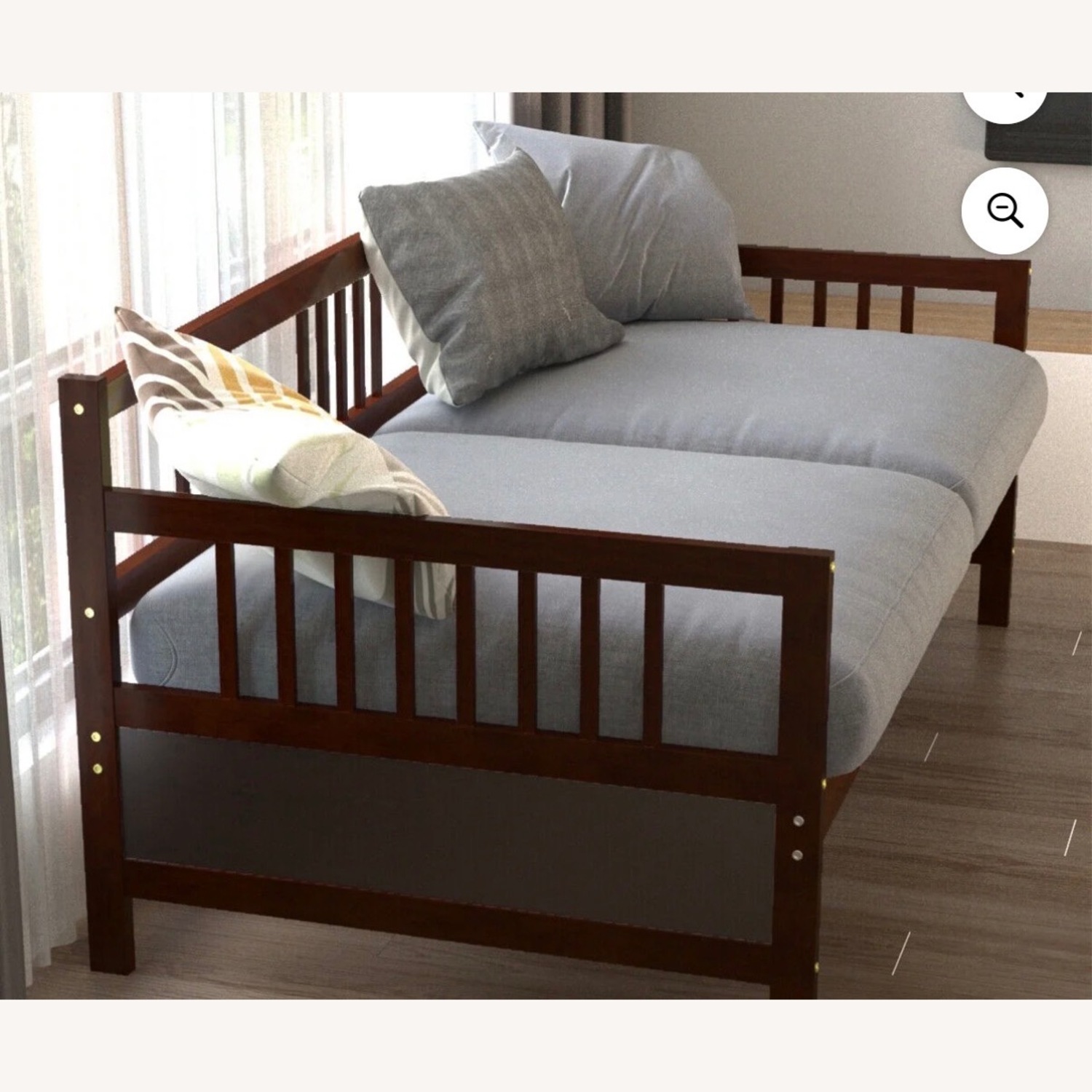 Walmart Dark Brown Wood Daybed - image-3