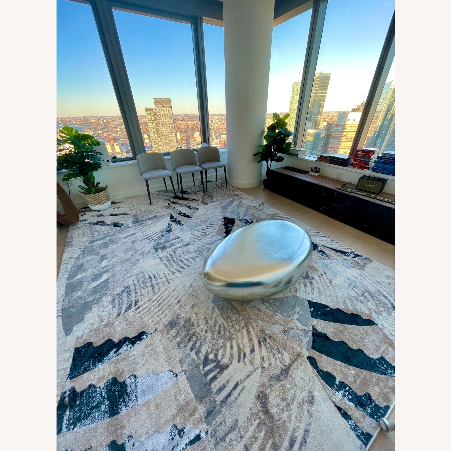 Silver Stone Shape Coffee Table - image-5