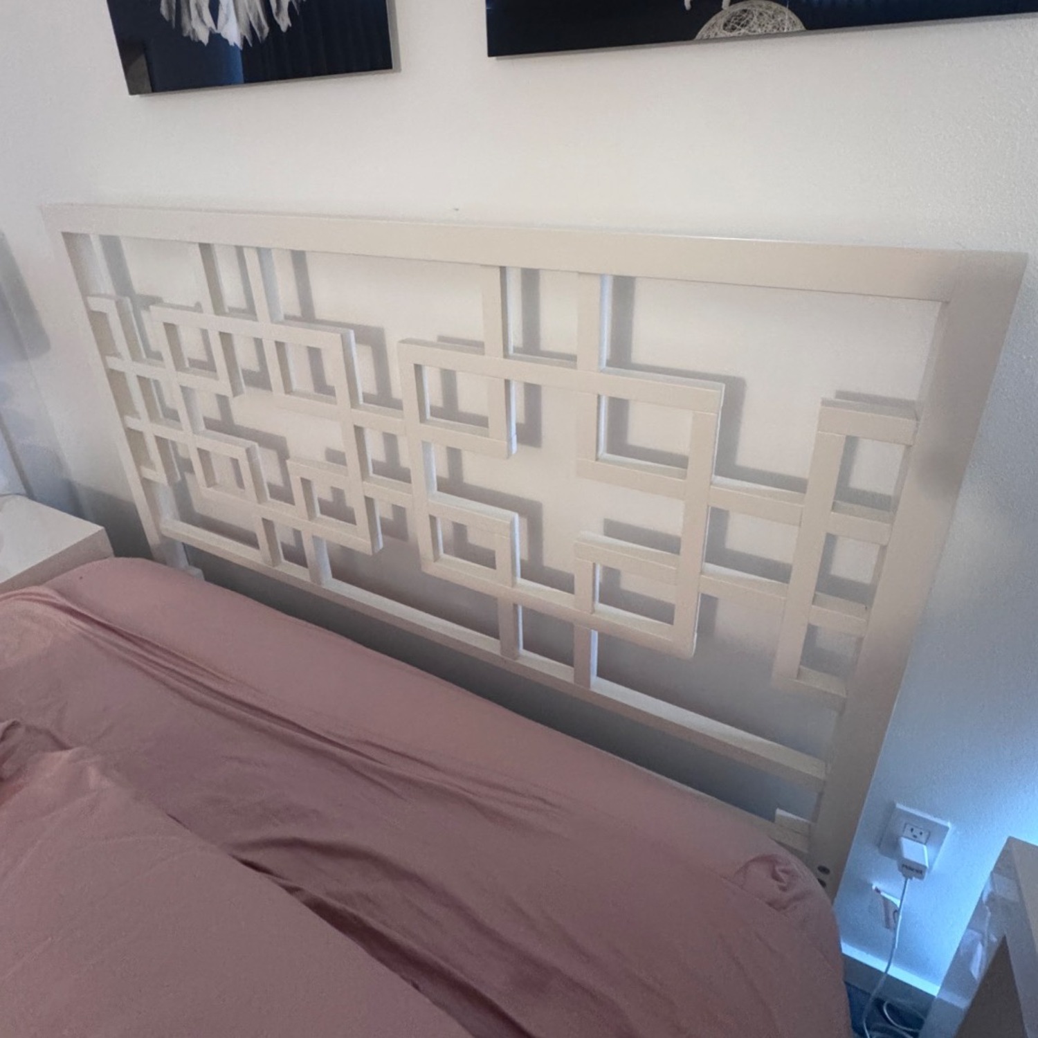 West Elm Geometric Queen Bed  - image-1