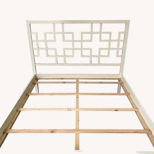 Used West Elm Geometric Queen Bed  for sale on AptDeco