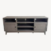 Living Spaces Dark Gray Wood Media Storage