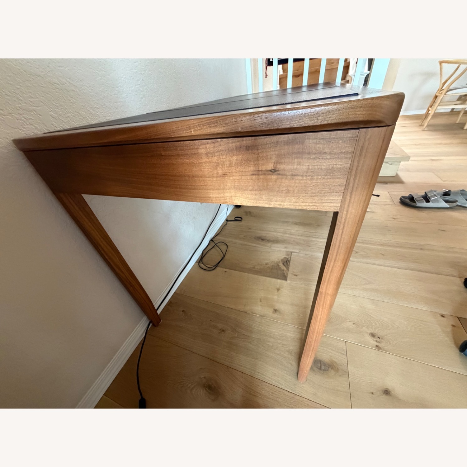 Dark Brown Wood Desk - image-2