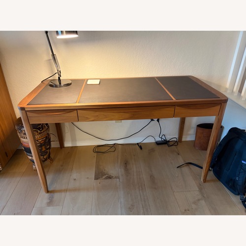 Used Dark Brown Wood Desk for sale on AptDeco