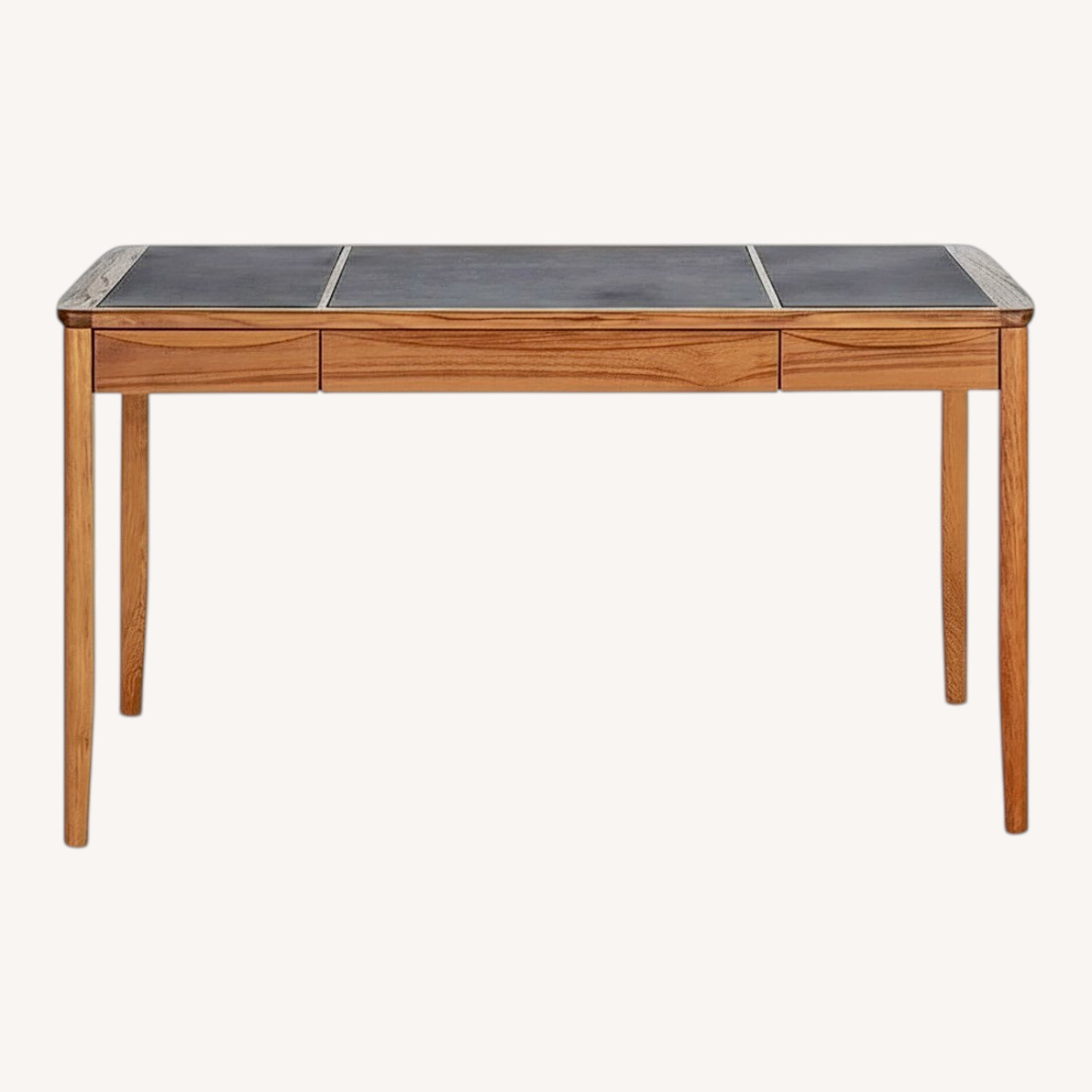 Dark Brown Wood Desk - image-0