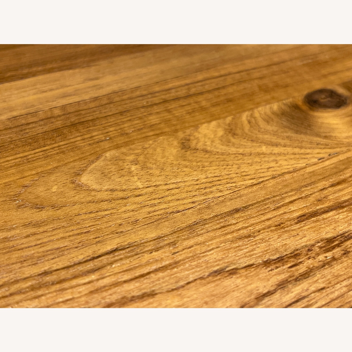 Crate & Barrel Lakin 81"-119" Teak Extendable Dining Table - image-5