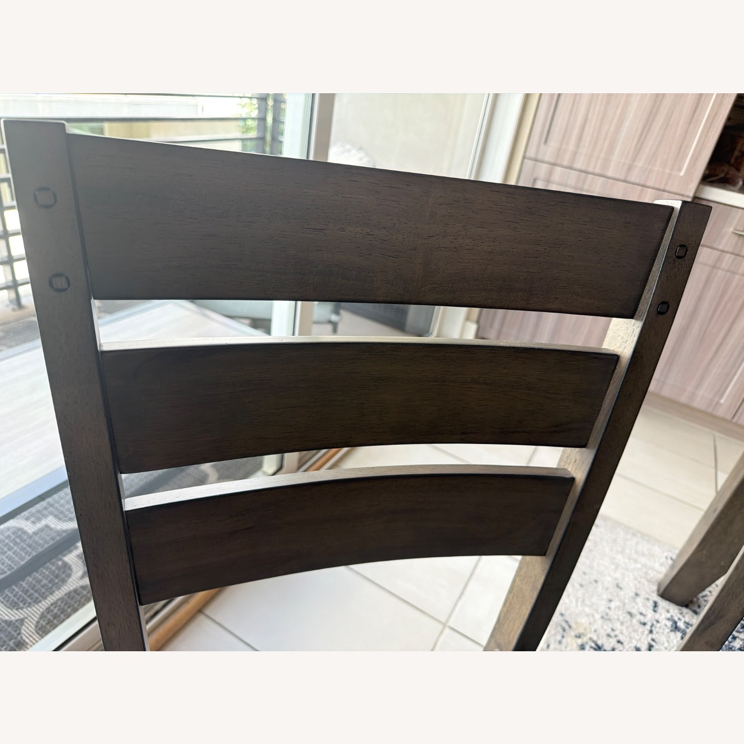 Living Spaces Dark Brown Wood Dining Set - image-4