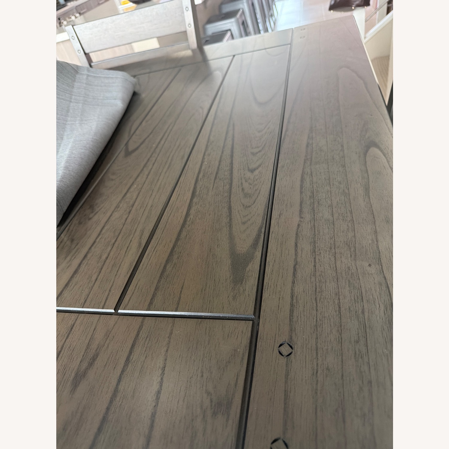 Living Spaces Dark Brown Wood Dining Set - image-5