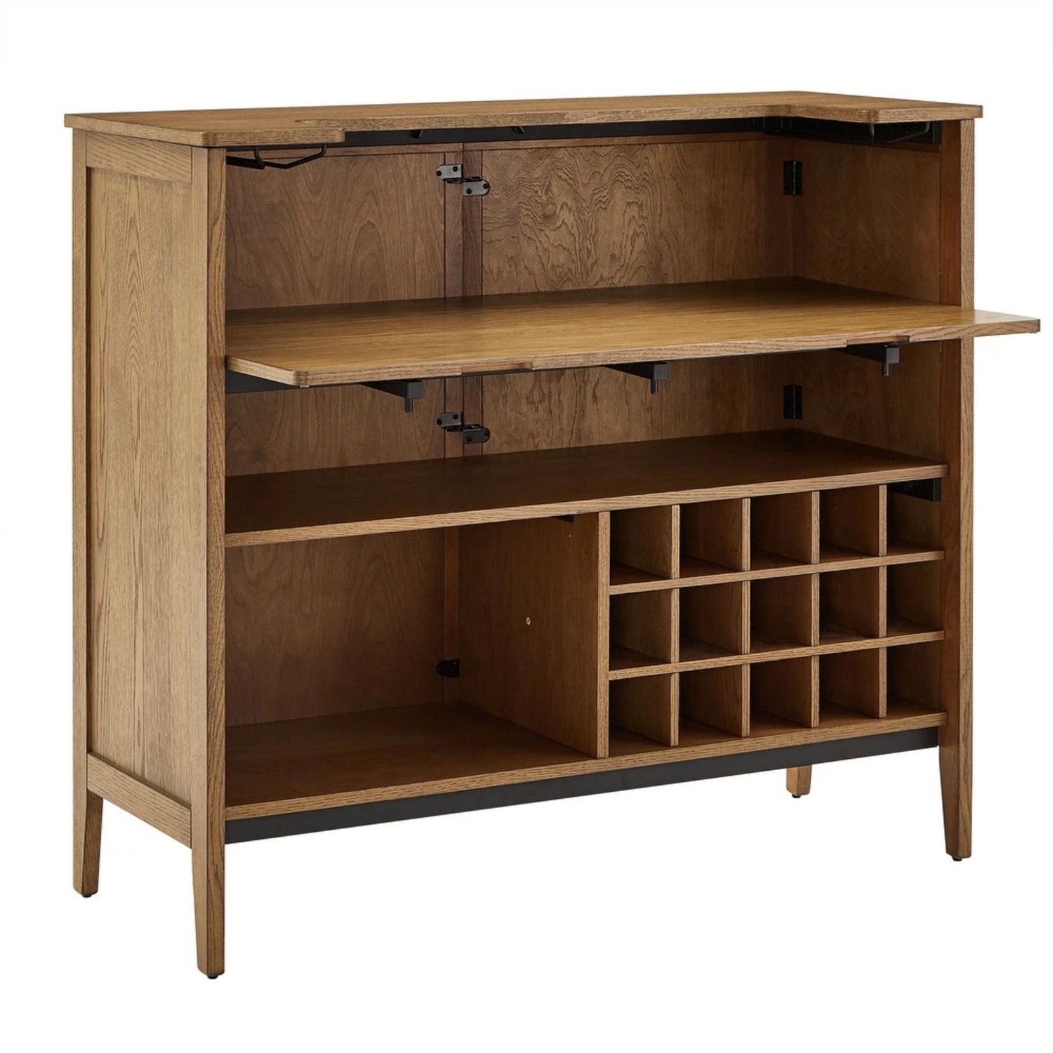Wayfair Light Brown Wood Bar Cabinet - image-4
