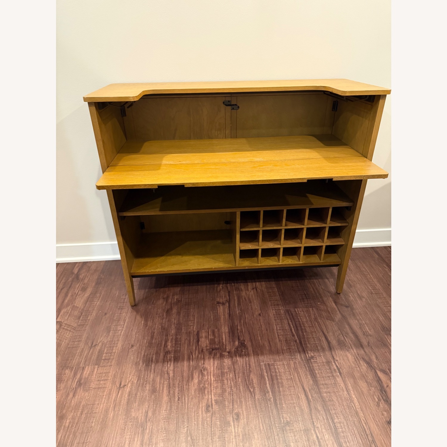 Wayfair Light Brown Wood Bar Cabinet - image-2